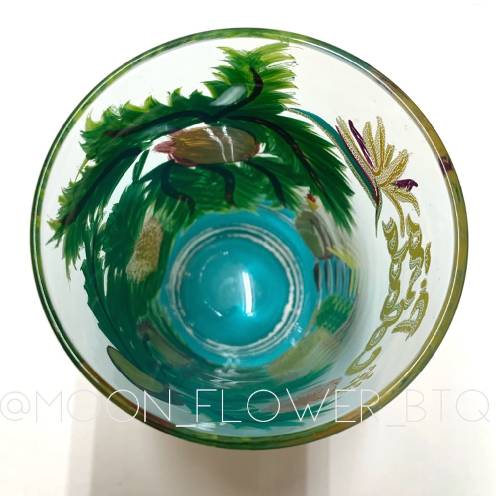 Lolita Pina Colada Hand Painted Cocktail Glass 16oz Tropical Gift Box - Picture 8 of 13